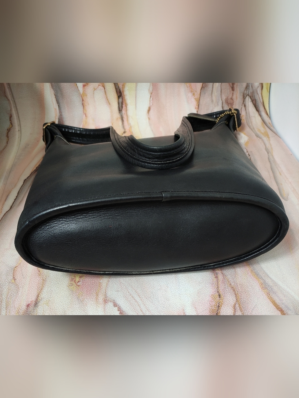 Vintage Coach 9730 Shoulder Sac Black Made in USA - Picture 5 of 13